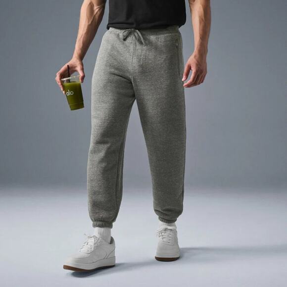Alo Men's Triumph Restore Sweatpants Grey Triblend size small NWT - Picture 1 of 8